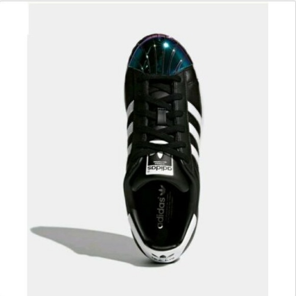 🆕 ADIDAS Superstar Shoes 8 Metallic Black White - Picture 8 of 8
